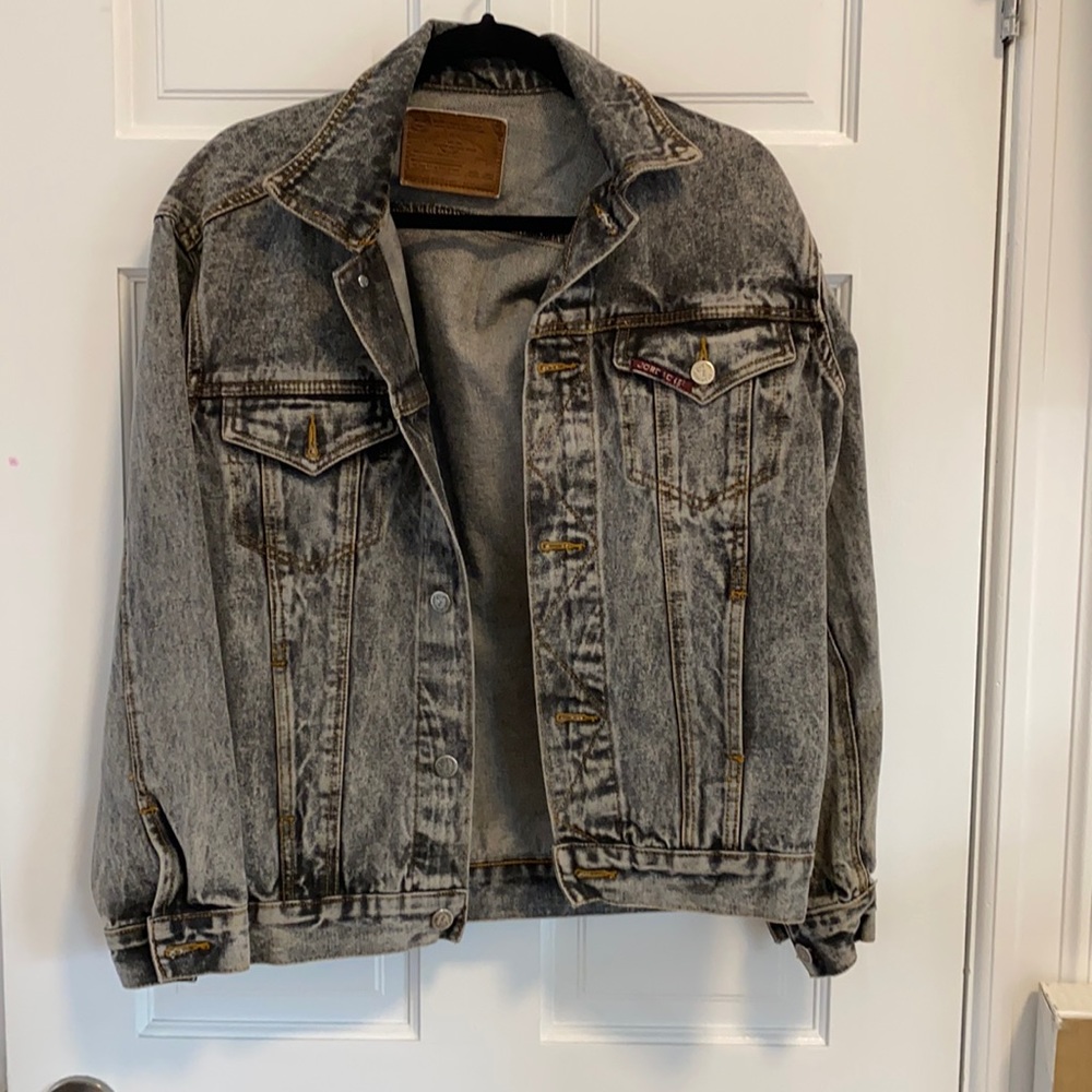 Vintage distressed jean jacket